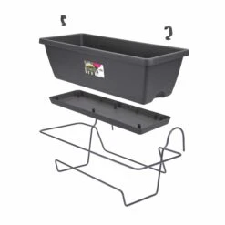 Elho Blumenkasten-Set Barcelona All-in-One L50cm Anthrazit -Deutschland Gartenbedarf Verkäufe 2024 115120 elho blumenkasten barcelona grau 50cm