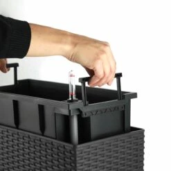 LECHUZA Blumenkasten-Set Balconera Cottage All-in-One L50cm Granit -Deutschland Gartenbedarf Verkäufe 2024 115553 lechuza balconera cottage granit 2