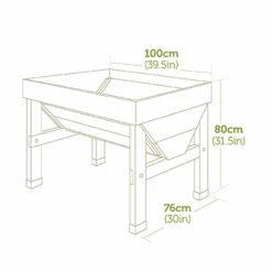 Hochbeet VegTrug Small L100cm Natur -Deutschland Gartenbedarf Verkäufe 2024 115668 vegtrug zeichnung hochbeet small