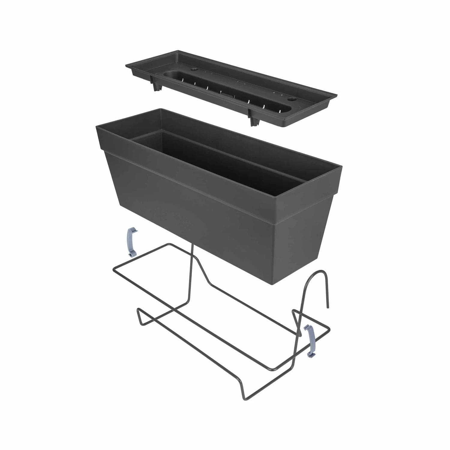 Elho Blumenkasten-Set Loft Urban All-in-One L50cm Anthrazit 4 Elho Blumenkasten-Set Loft Urban All-in-One L50cm Anthrazit – Bild 2