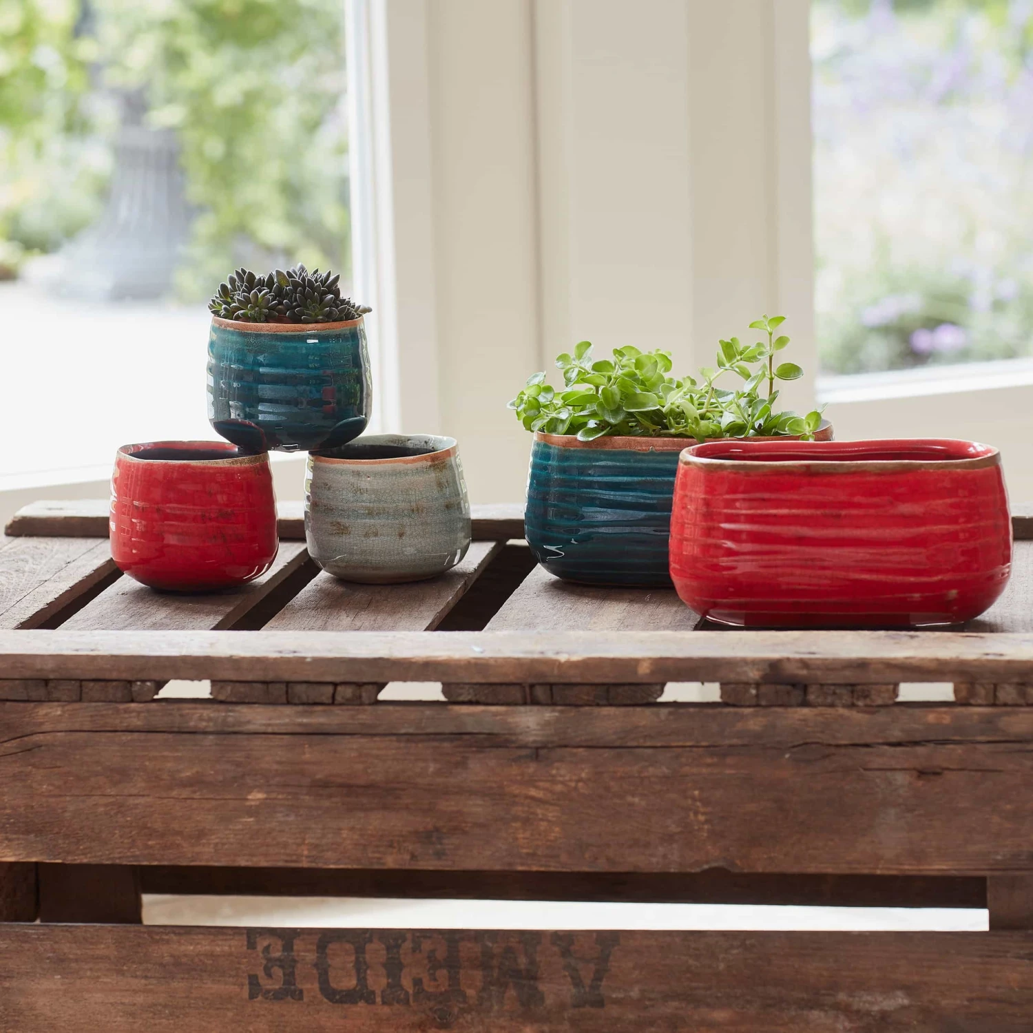 Keramik-Blumentopf Iris D6,5 Cm Mint 4 Keramik-Blumentopf Iris D6,5 Cm Mint – Bild 2