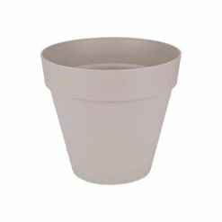 Elho Blumenkübel Loft Urban Rund 50 Cm Mit Rollen Warmes Grau