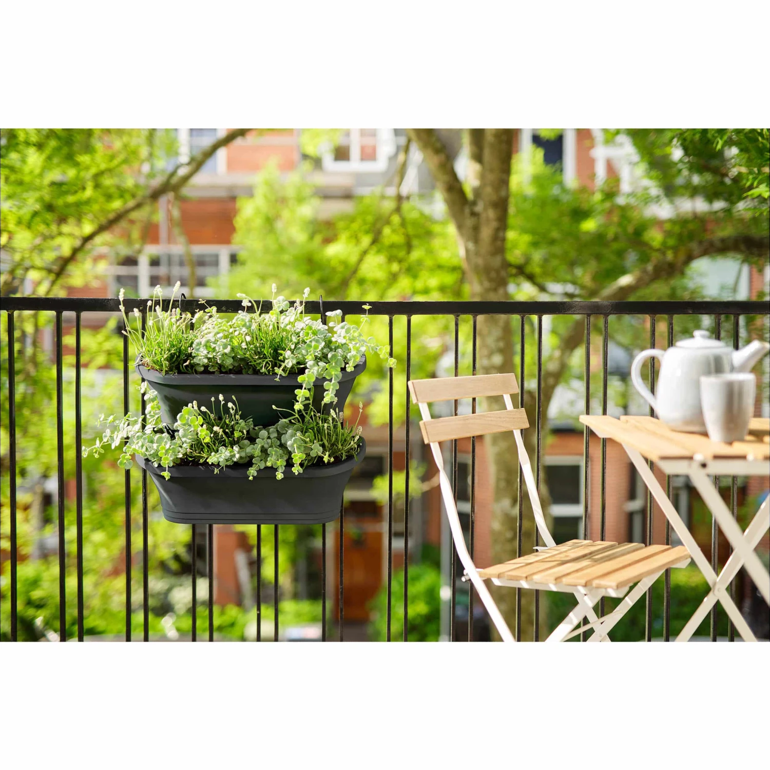 Elho Corsica Vertical Forest 2er-Set Anthrazit Auslaufmodell 5 Elho Corsica Vertical Forest 2er-Set Anthrazit Auslaufmodell – Bild 3