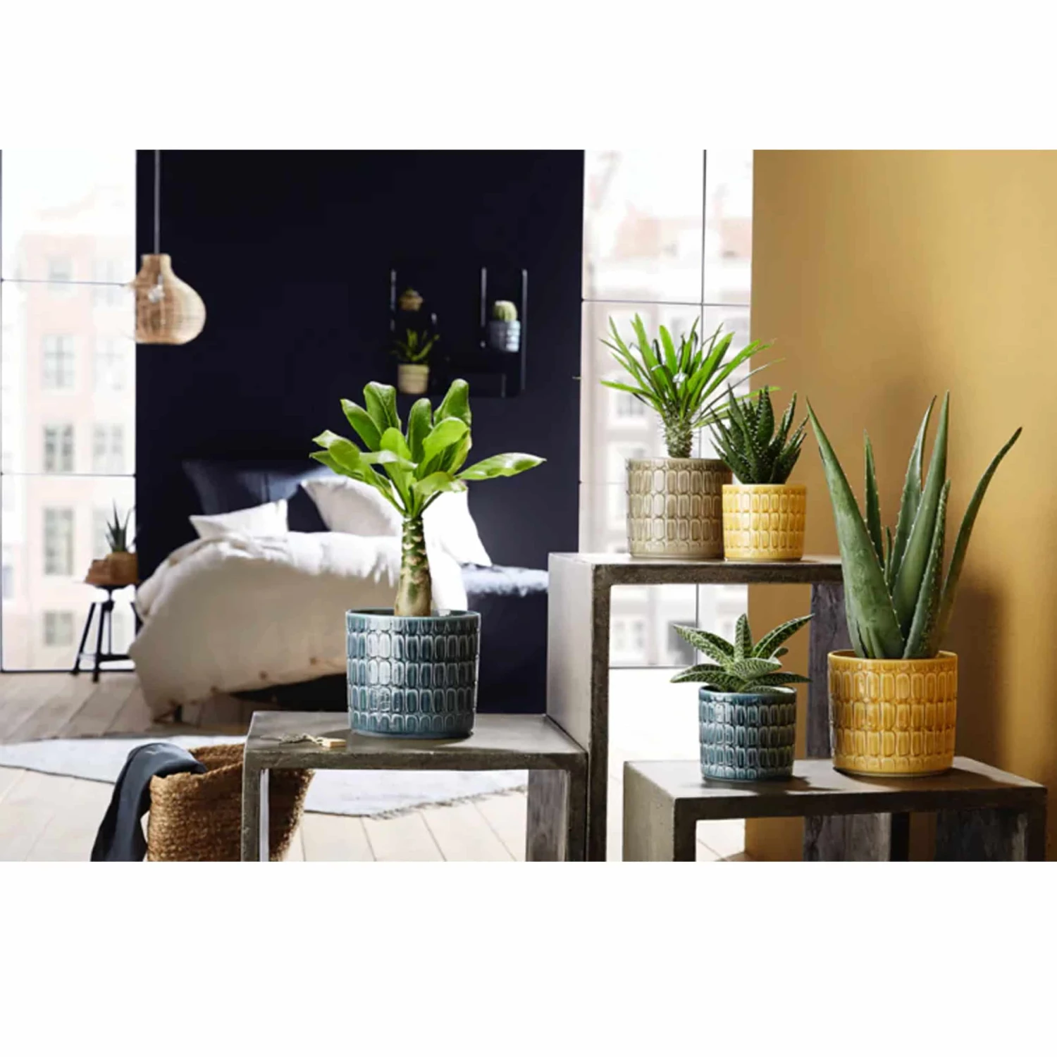 Keramik-Blumentopf Lagom D16 Cm Grau-blau 4 Keramik-Blumentopf Lagom D16 Cm Grau-blau – Bild 2